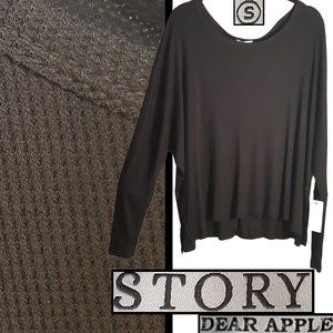 Oversized waffle knit top